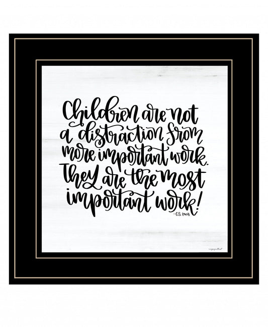 The Most Important Work 4 Black Framed Print Wall Art - Homeroots