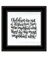 The Most Important Work 4 Black Framed Print Wall Art - Homeroots