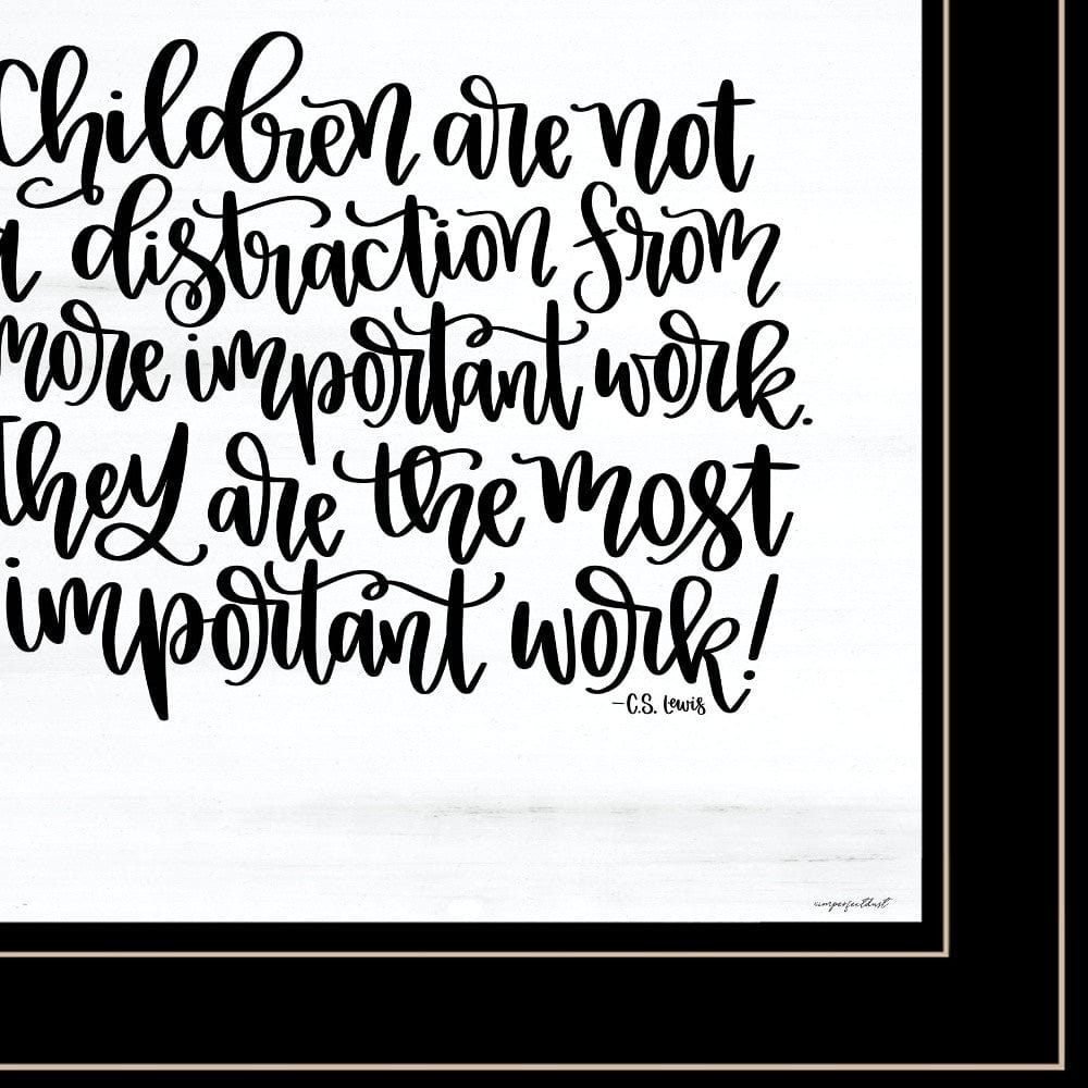 The Most Important Work 4 Black Framed Print Wall Art - Homeroots