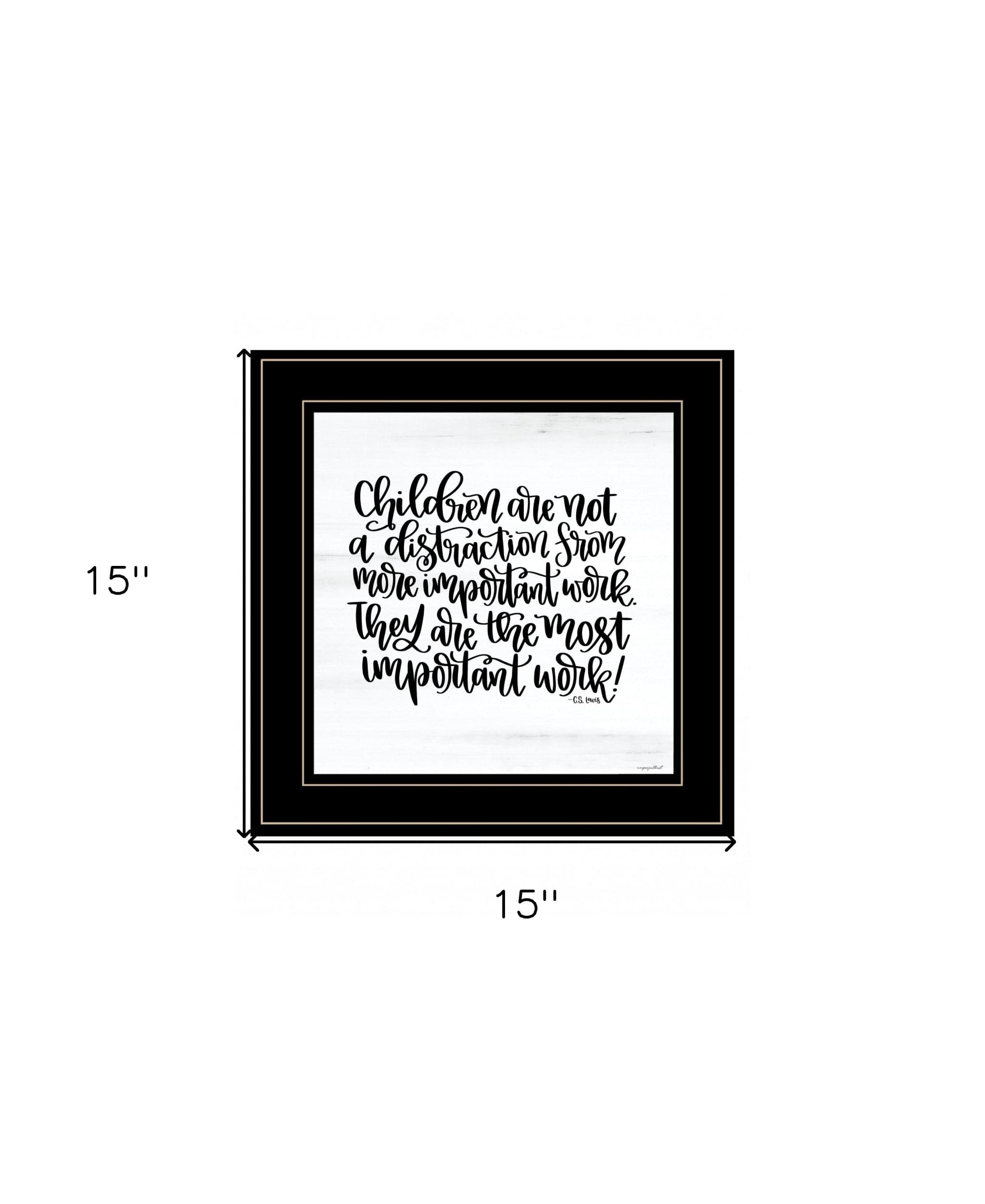 The Most Important Work 4 Black Framed Print Wall Art - Homeroots