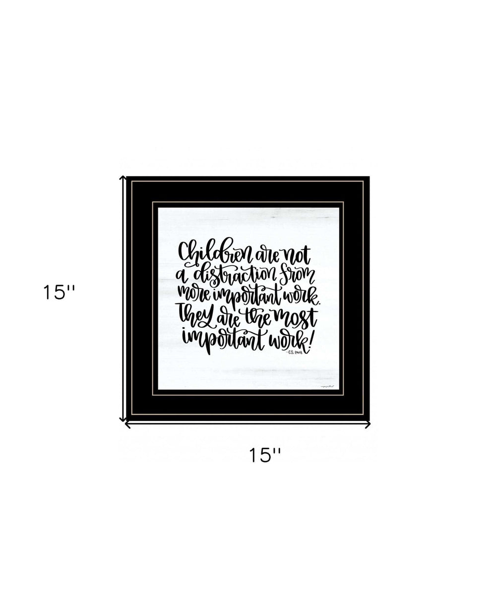 The Most Important Work 4 Black Framed Print Wall Art - Homeroots - Flyclothing LLC