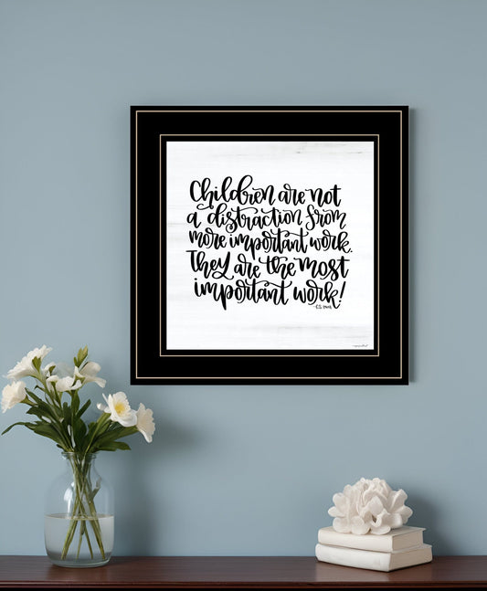 The Most Important Work 4 Black Framed Print Wall Art - Homeroots