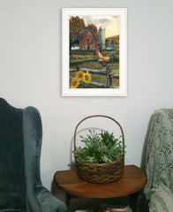 Early Rooster 2 White Framed Print Wall Art - Homeroots