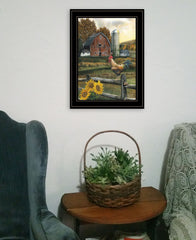 Early Rooster 4 Black Framed Print Wall Art - Homeroots