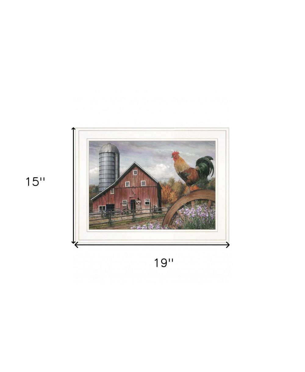 Good Morning Vermont 2 White Framed Print Wall Art - Homeroots - Flyclothing LLC