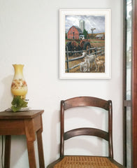 The Old Tractor 2 White Framed Print Wall Art - Homeroots