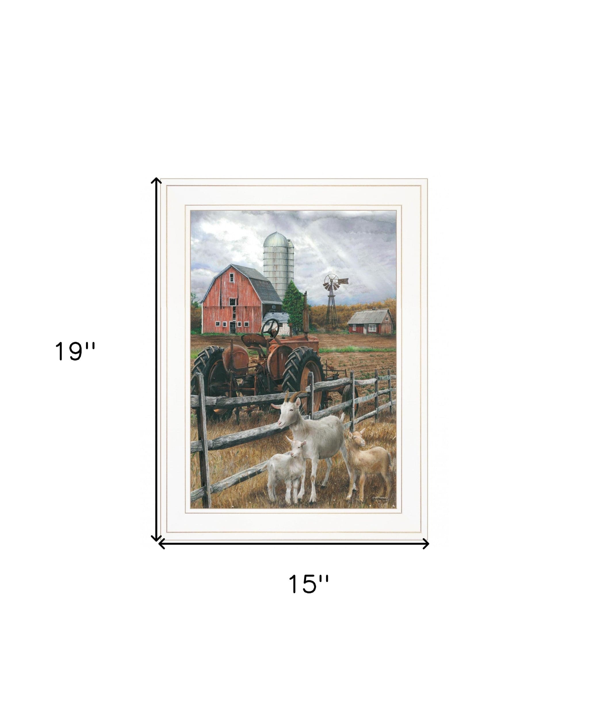 The Old Tractor 2 White Framed Print Wall Art - Homeroots