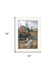 The Old Tractor 2 White Framed Print Wall Art - Homeroots