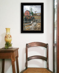 The Old Tractor 3 Black Framed Print Wall Art - Homeroots