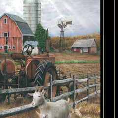 The Old Tractor 3 Black Framed Print Wall Art - Homeroots