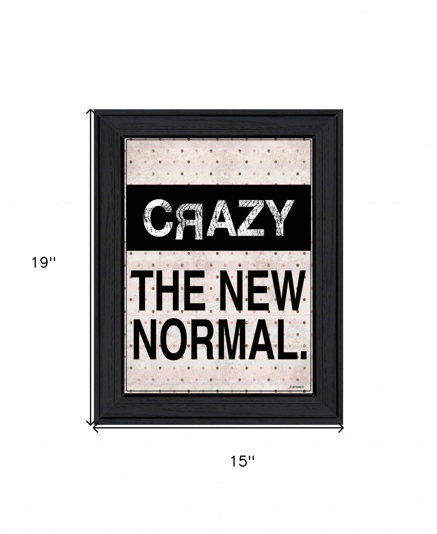 Crazy The New Normal 1 Black Framed Print Wall Art - Homeroots - Flyclothing LLC