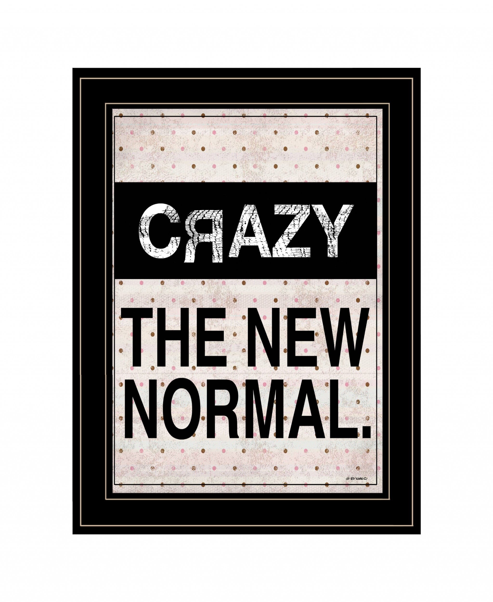 Crazy The New Normal 2 Black Framed Print Wall Art - Homeroots