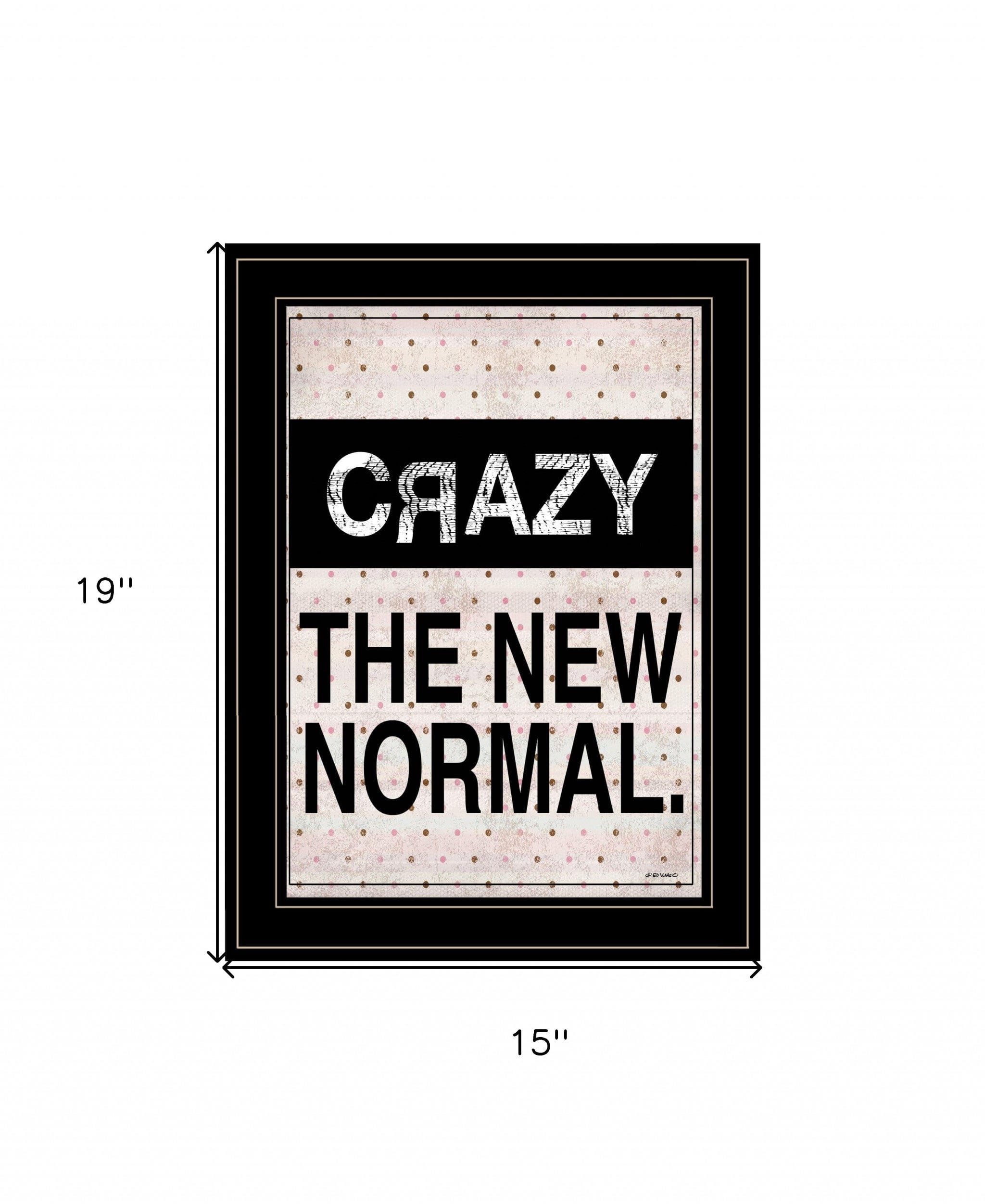 Crazy The New Normal 2 Black Framed Print Wall Art - Homeroots