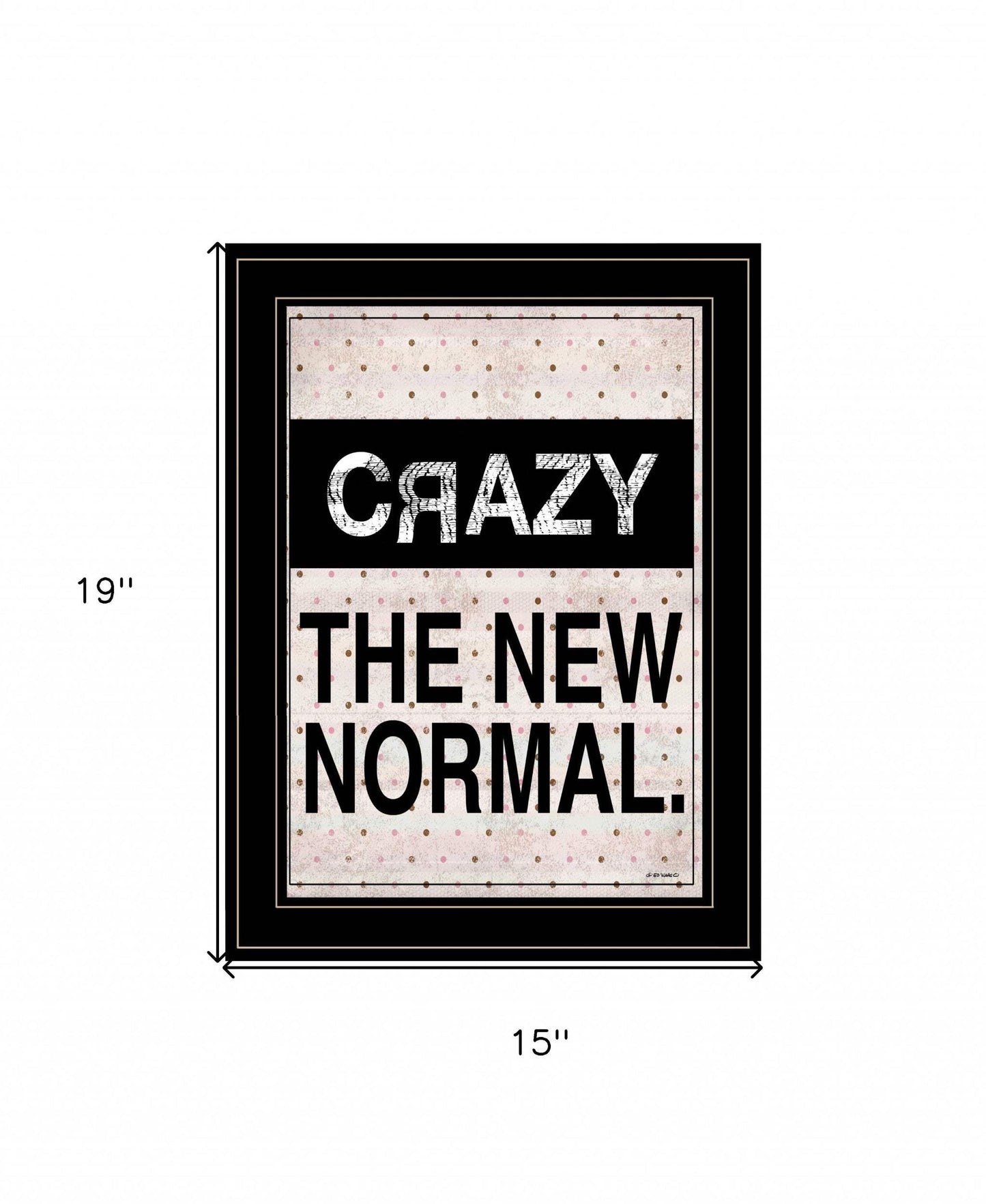 Crazy The New Normal 2 Black Framed Print Wall Art - Homeroots - Flyclothing LLC
