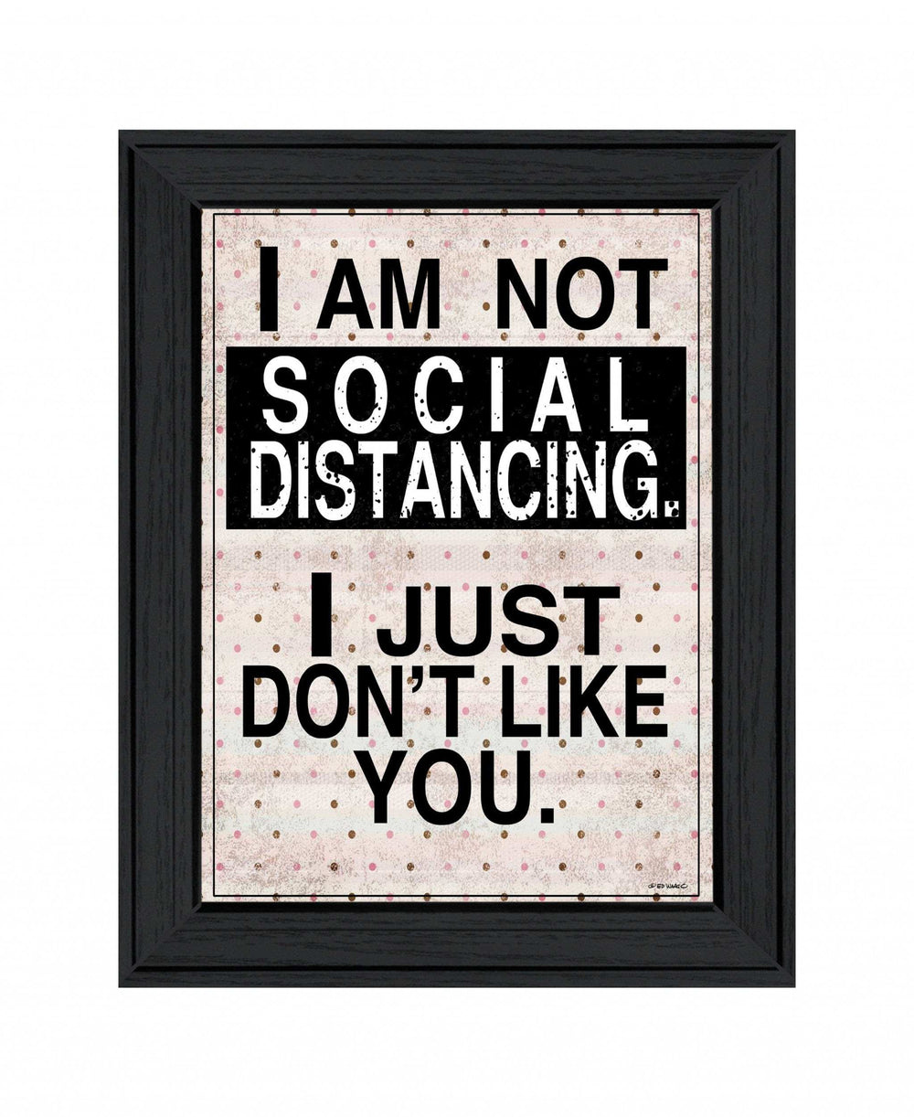 Social Distancing 1 Black Framed Print Wall Art - Homeroots - Flyclothing LLC