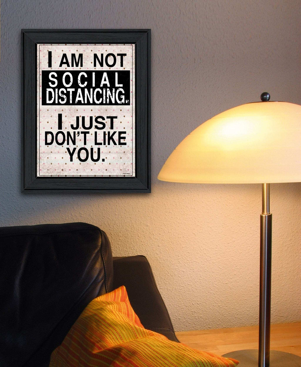 Social Distancing 1 Black Framed Print Wall Art - Homeroots - Flyclothing LLC