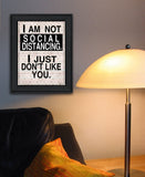 Social Distancing 1 Black Framed Print Wall Art - Homeroots
