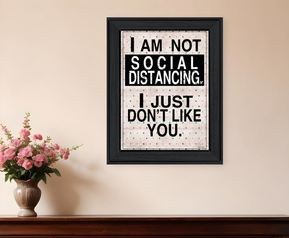 Social Distancing 1 Black Framed Print Wall Art - Homeroots
