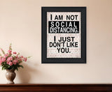 Social Distancing 1 Black Framed Print Wall Art - Homeroots