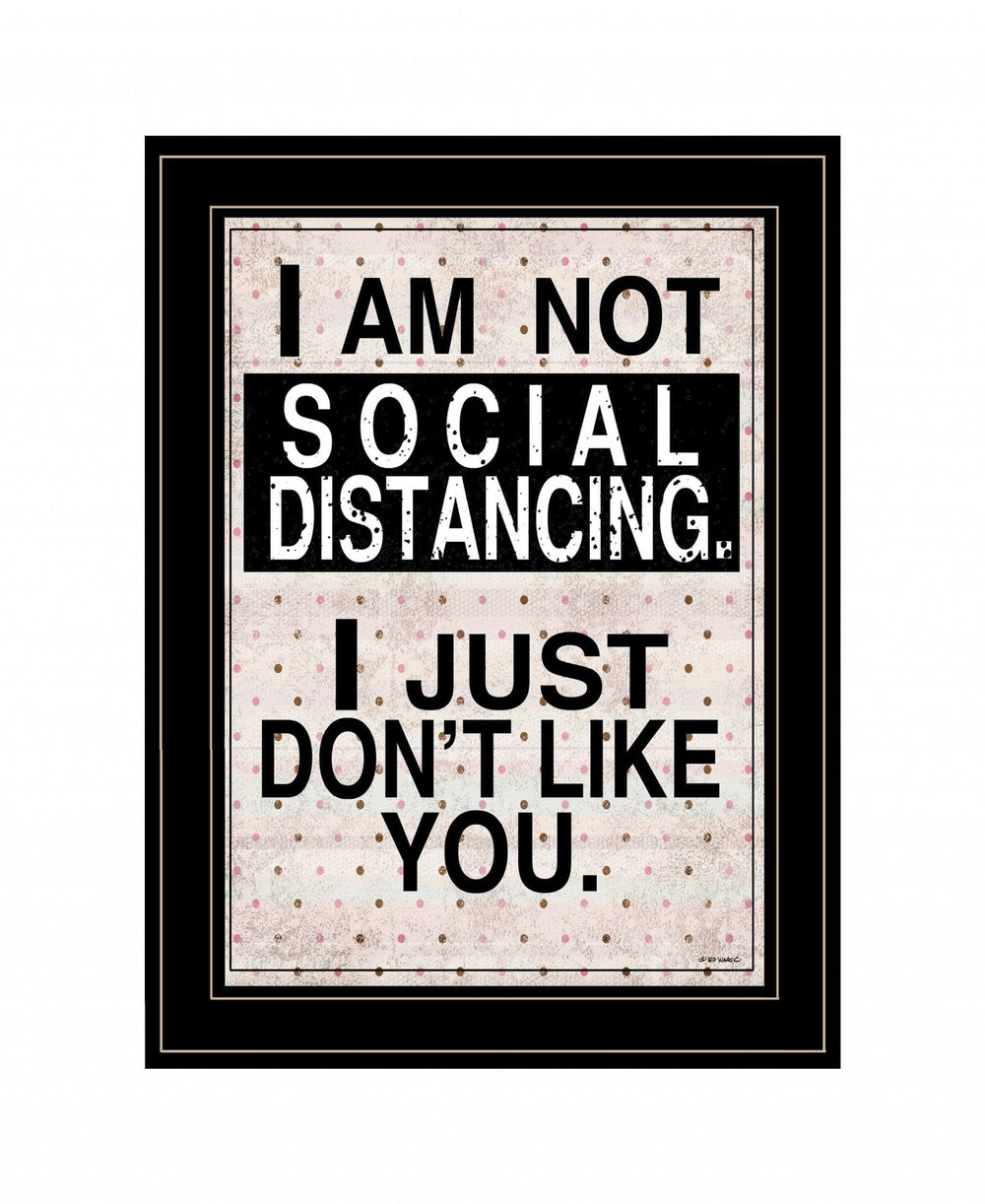 Social Distancing 2 Black Framed Print Wall Art - Homeroots - Flyclothing LLC
