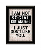 Social Distancing 2 Black Framed Print Wall Art - Homeroots