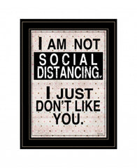 Social Distancing 2 Black Framed Print Wall Art