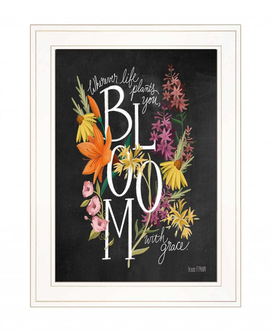 Bloom with Grace 2 White Framed Print Wall Art - Homeroots - Flyclothing LLC