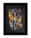 Bloom with Grace 4 Black Framed Print Wall Art - Homeroots