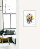 Love Grows Here 2 White Framed Print Wall Art - Homeroots