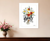 Love Grows Here 2 White Framed Print Wall Art - Homeroots
