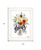 Love Grows Here 3 White Framed Print Wall Art - Homeroots - Flyclothing LLC