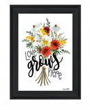 Love Grows Here 4 Black Framed Print Wall Art - Homeroots