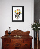 Love Grows Here 4 Black Framed Print Wall Art - Homeroots