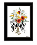 Love Grows Here 5 Black Framed Print Wall Art - Homeroots