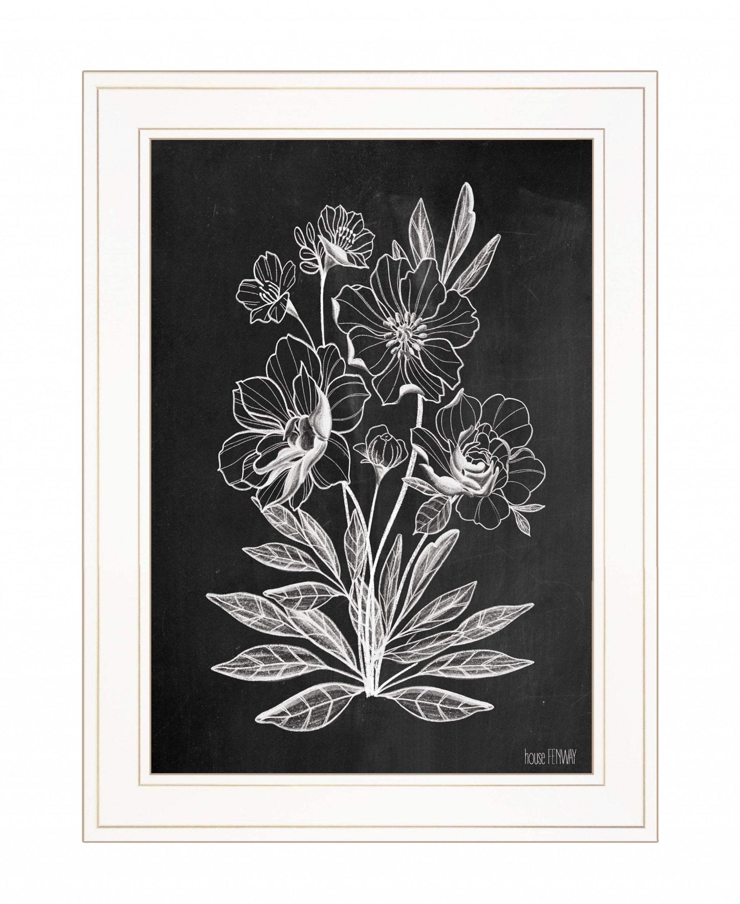 Vintage Chalkboard 2 White Framed Print Wall Art - Homeroots - Flyclothing LLC