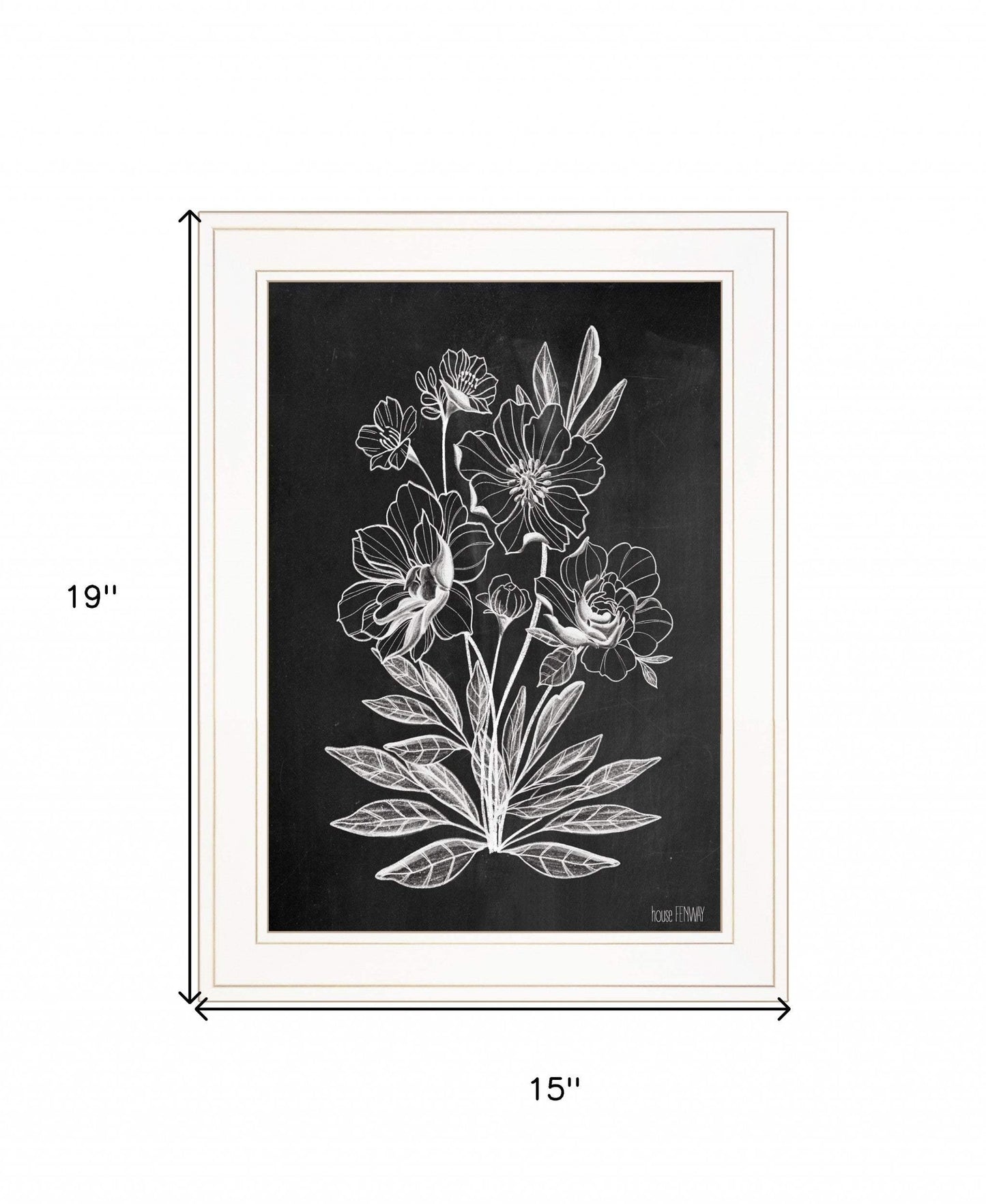 Vintage Chalkboard 2 White Framed Print Wall Art - Homeroots - Flyclothing LLC