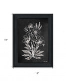 Vintage Chalkboard Flowers Black Framed Print Wall Art - Homeroots - Flyclothing LLC