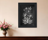 Vintage Chalkboard Flowers Black Framed Print Wall Art - Homeroots