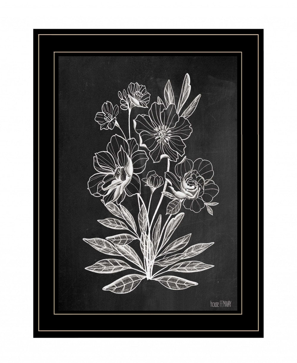 Vintage Chalkboard 3 Black Framed Print Wall Art - Homeroots - Flyclothing LLC