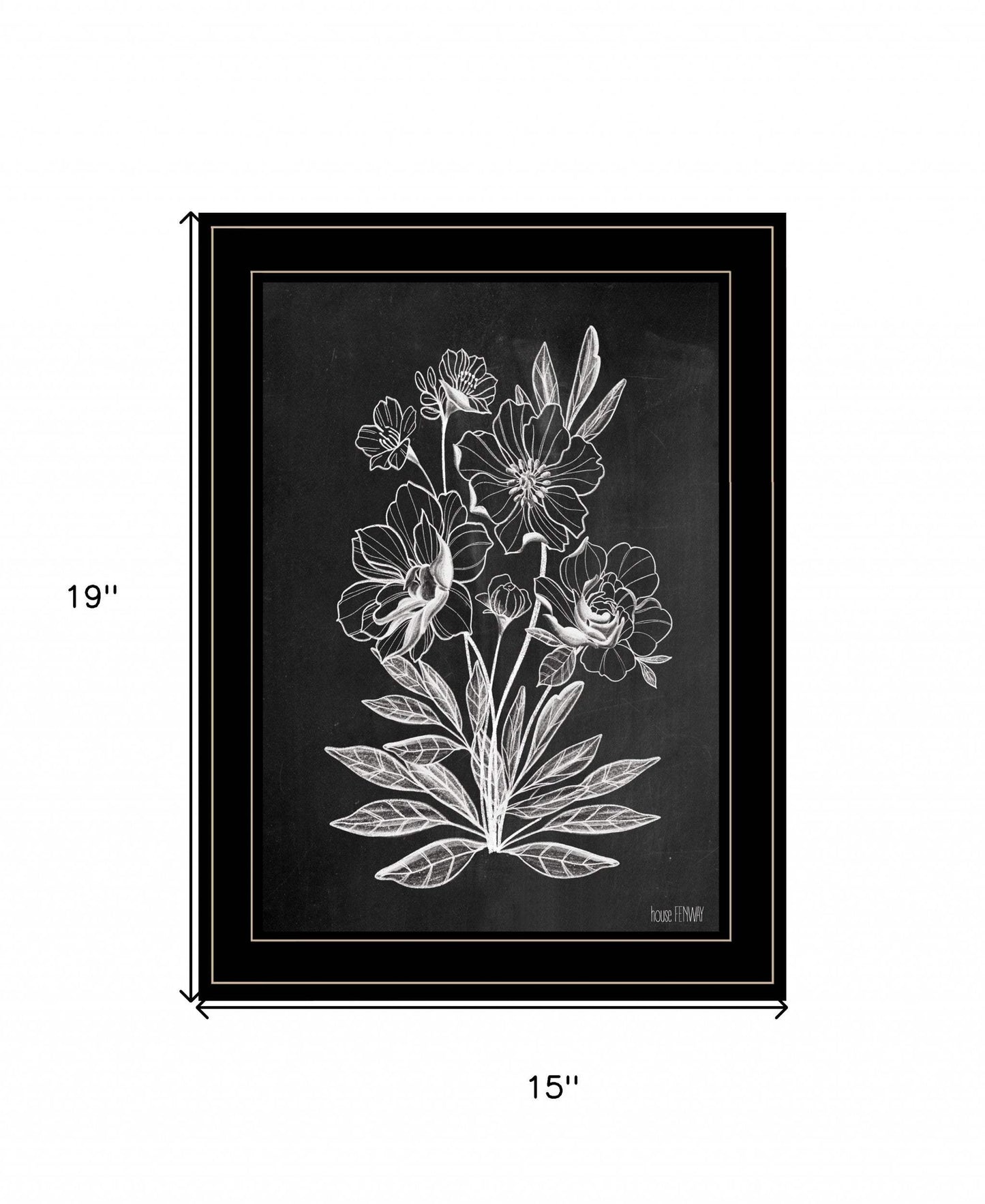 Vintage Chalkboard 3 Black Framed Print Wall Art - Homeroots - Flyclothing LLC