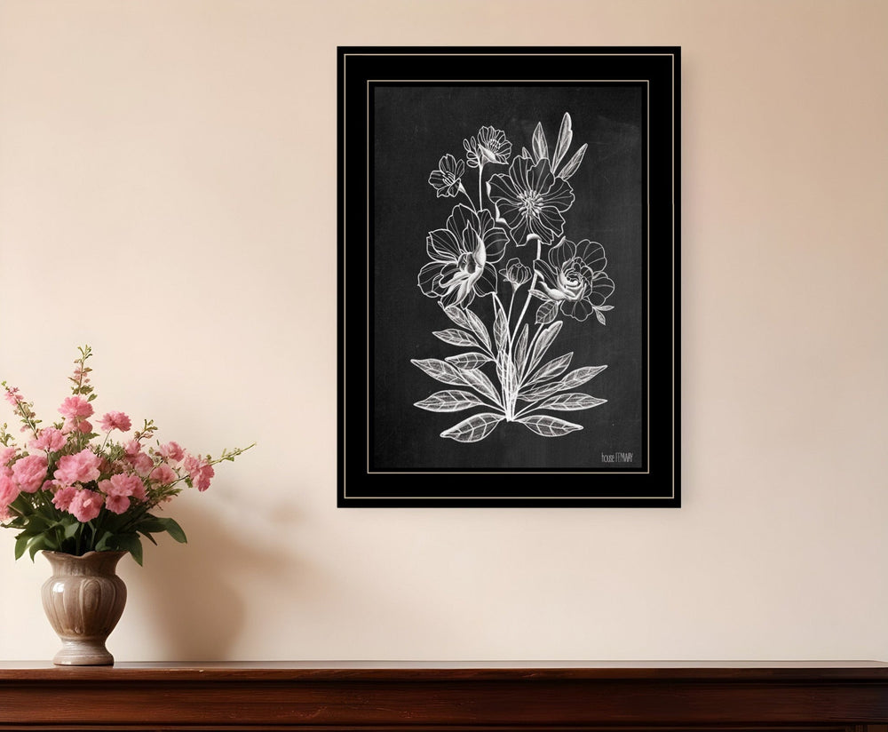 Vintage Chalkboard 3 Black Framed Print Wall Art - Homeroots