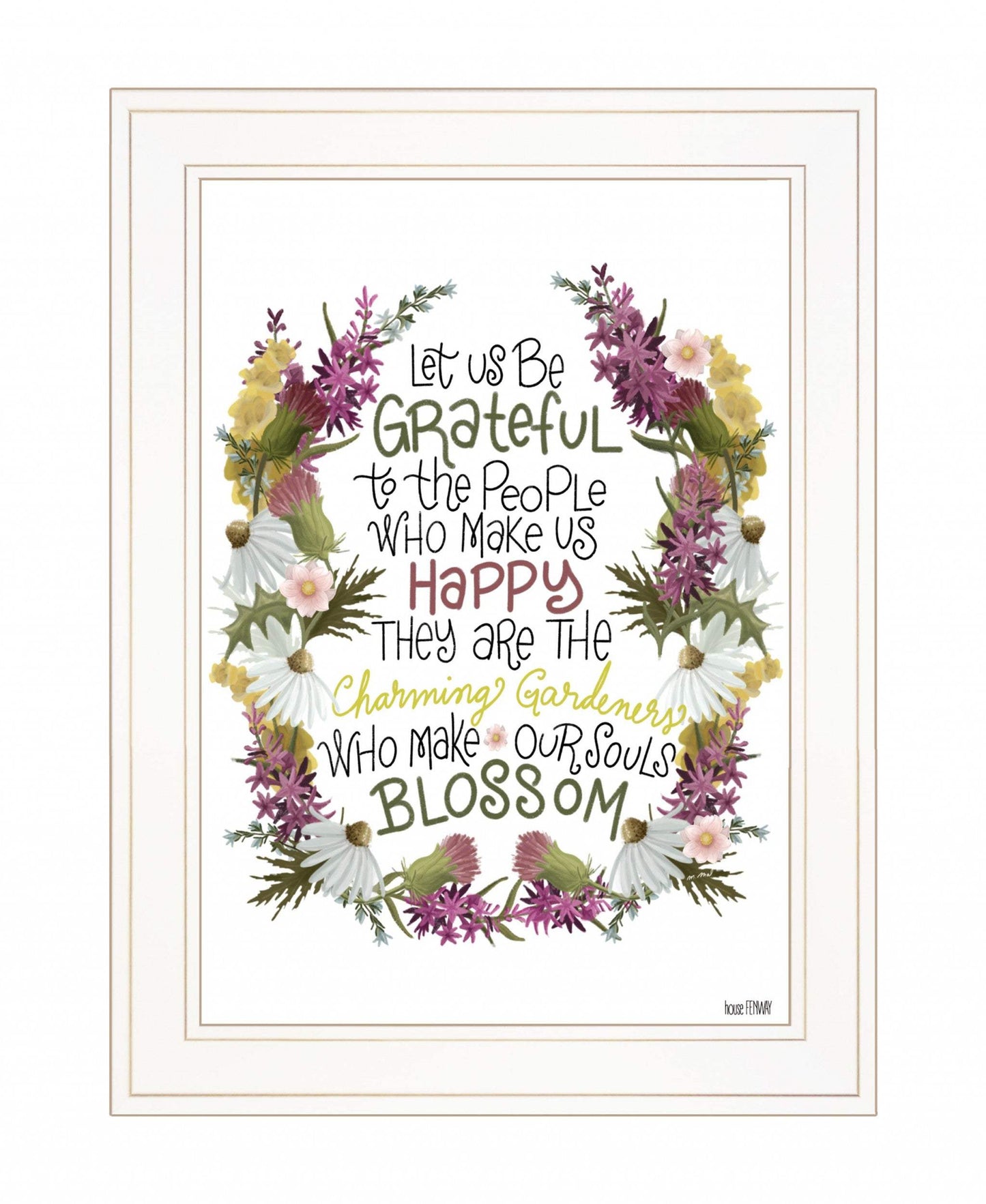 Charming Garden 3 White Framed Print Wall Art - Homeroots - Flyclothing LLC