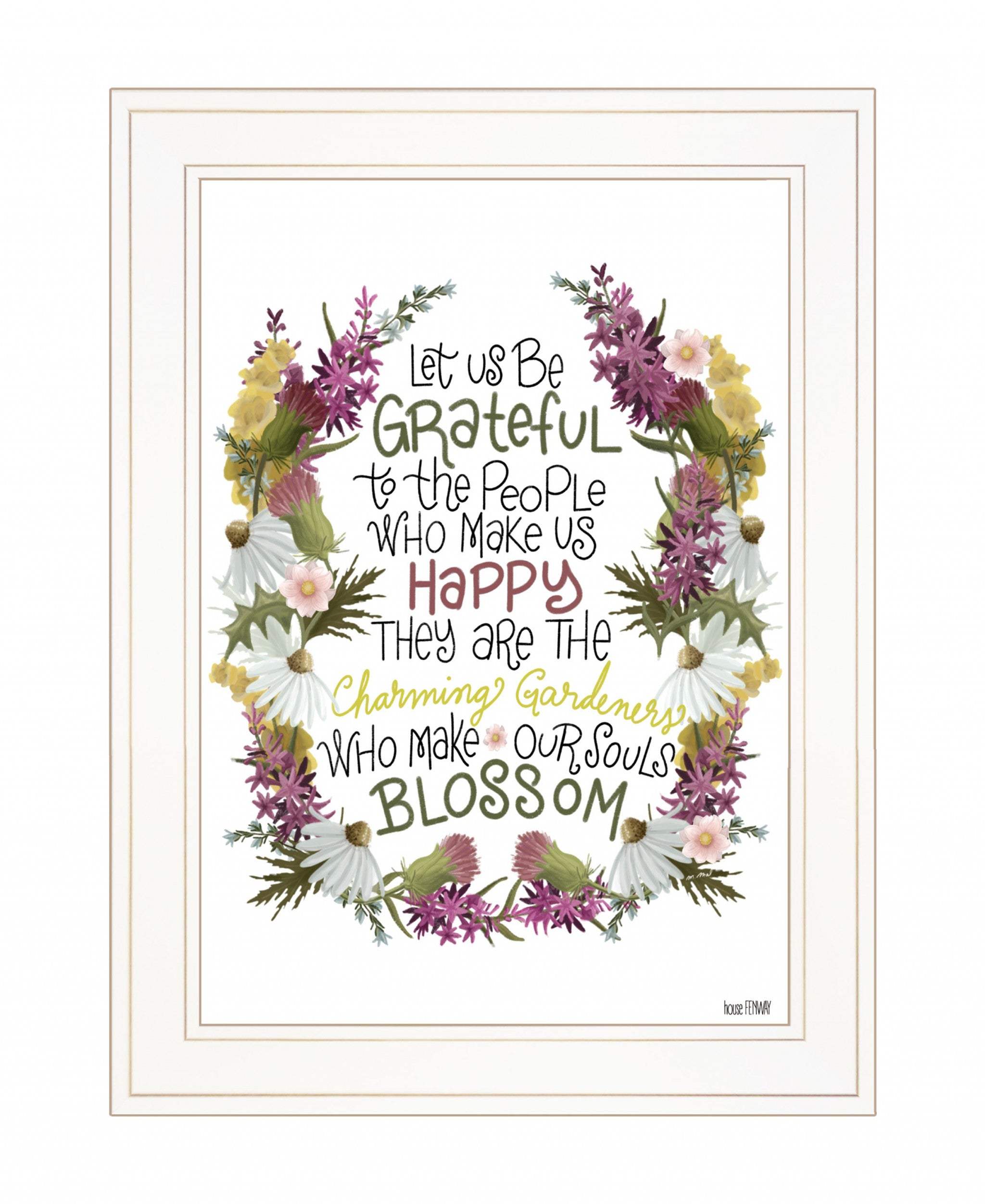 Charming Garden 3 White Framed Print Wall Art - Homeroots - Flyclothing LLC