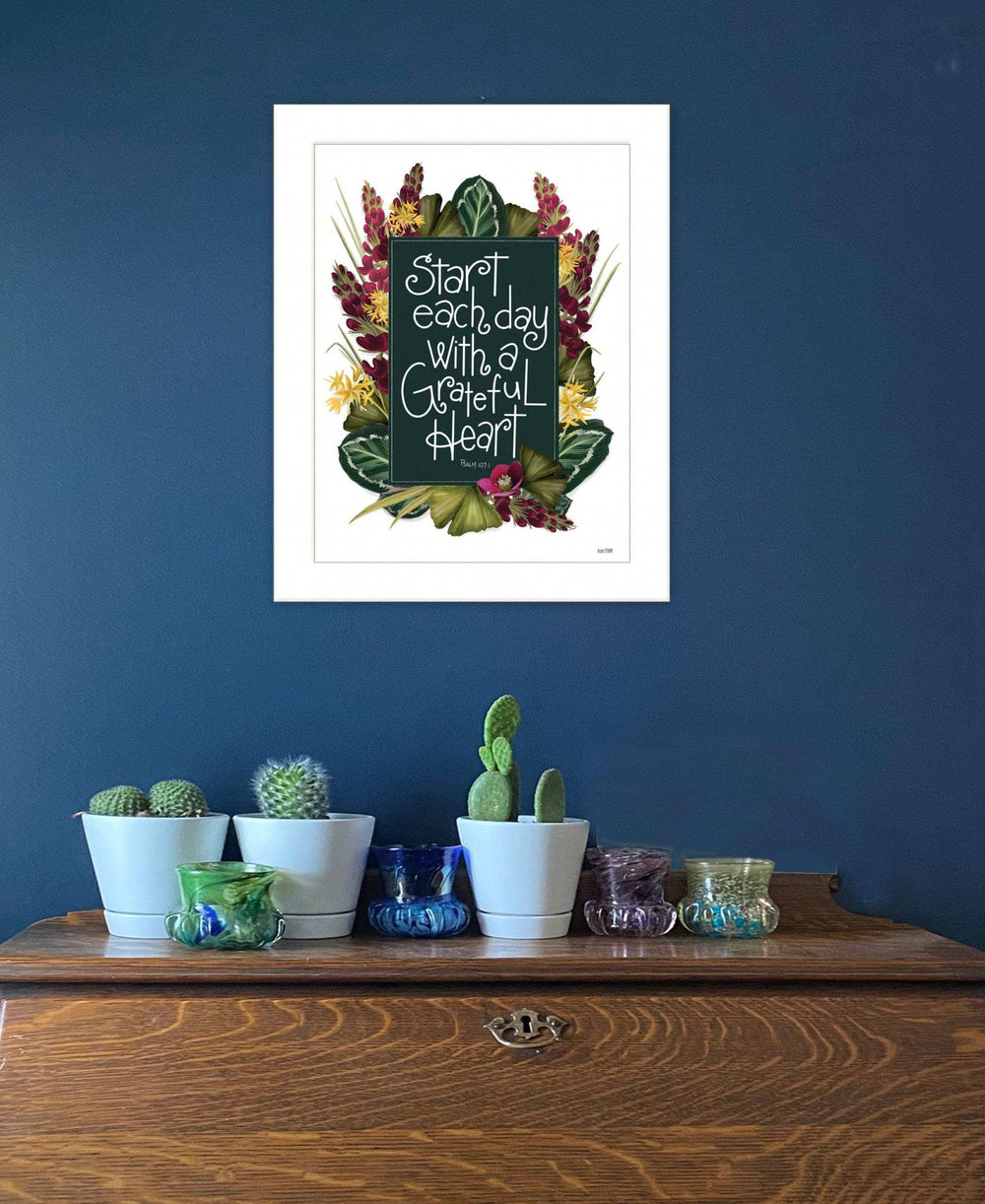 Grateful Heart 3 White Framed Print Wall Art - Homeroots - Flyclothing LLC
