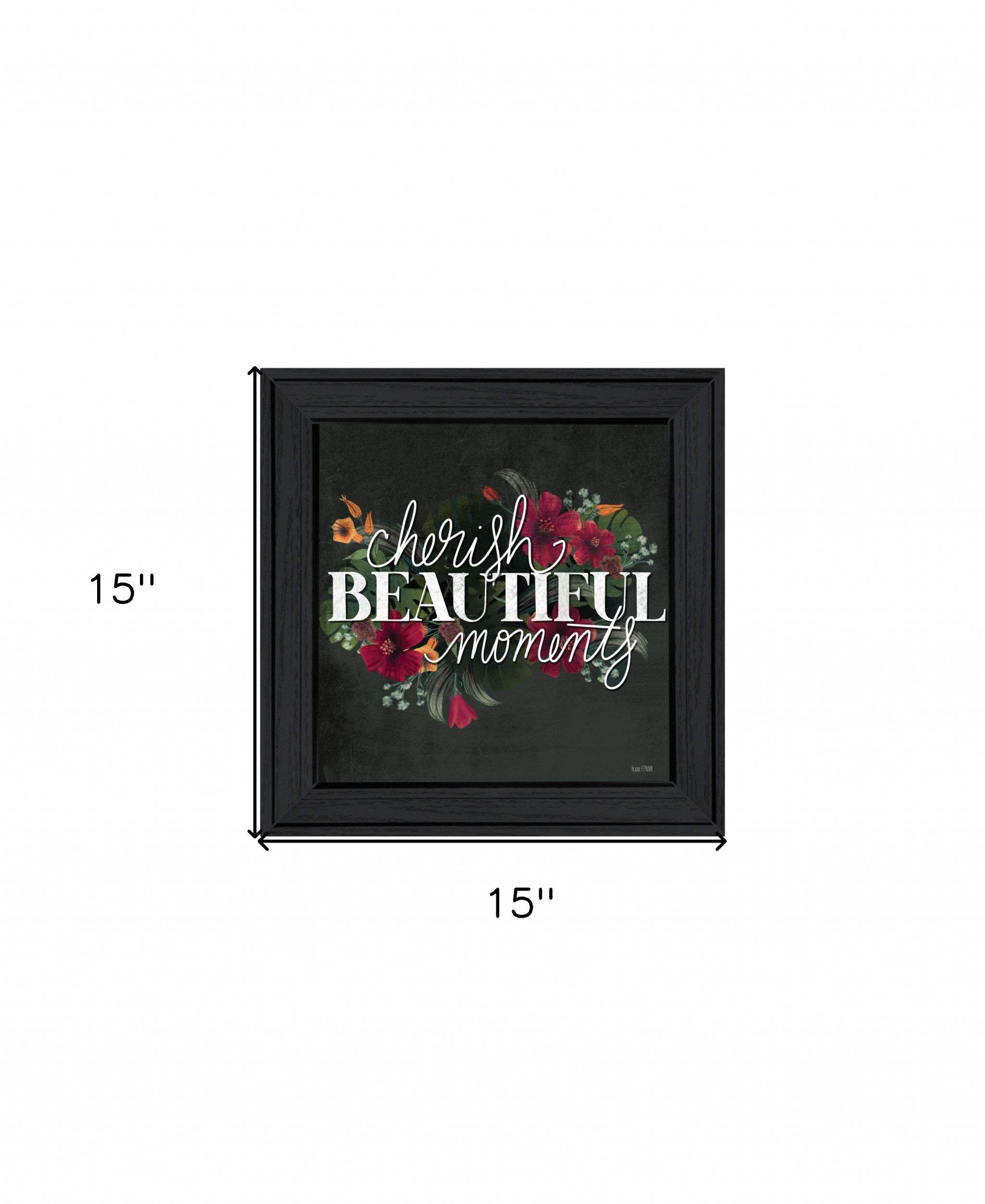 Cherish the Moments 3 Black Framed Print Wall Art - Homeroots - Flyclothing LLC