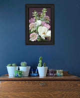Wild For Plum Bouquet 3 Black Framed Print Wall Art - Homeroots - Flyclothing LLC