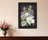 Wild For Plum Bouquet 3 Black Framed Print Wall Art - Homeroots - Flyclothing LLC
