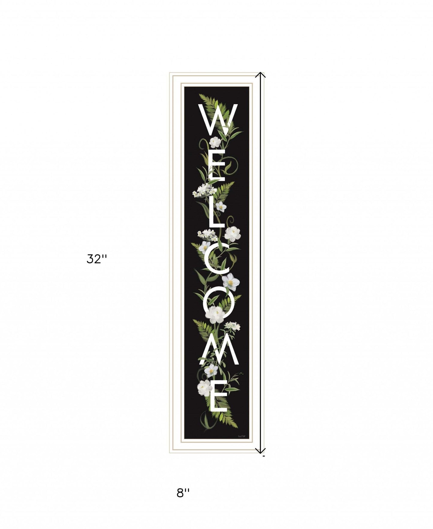 Welcome Sign I 4 White Framed Print Wall Art - Homeroots - Flyclothing LLC