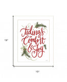 Tidings of Comfort and Joy 2 White Framed Print Wall Art - Homeroots - Flyclothing LLC