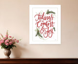Tidings of Comfort and Joy 2 White Framed Print Wall Art - Homeroots